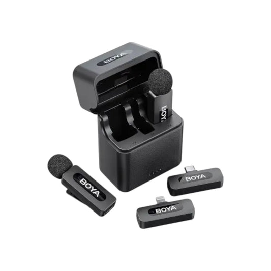 Boya BY-V3 Combo 2.4GHz Dual Channel Wireless Microphone System (MPHB17418)