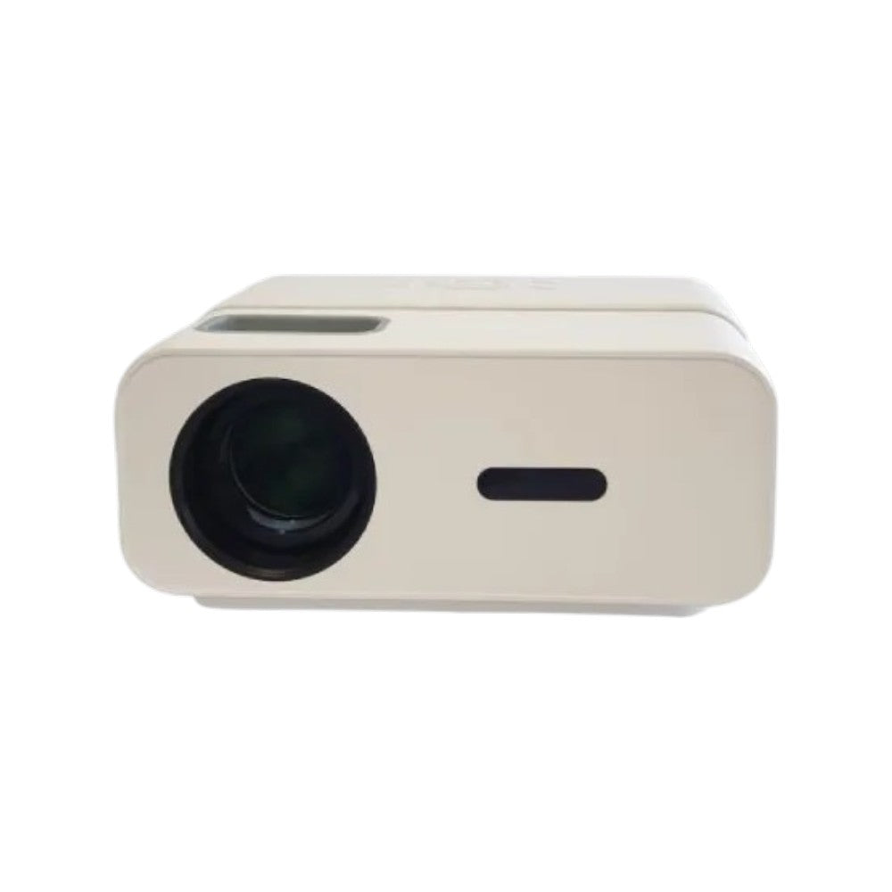 Cheerlux C12 Android 3600 lumens Full HD smart multimedia projector in a compact beige design.