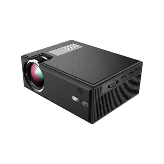 Cheerlux C8 1800 lumens mini LCD projector in black finish.