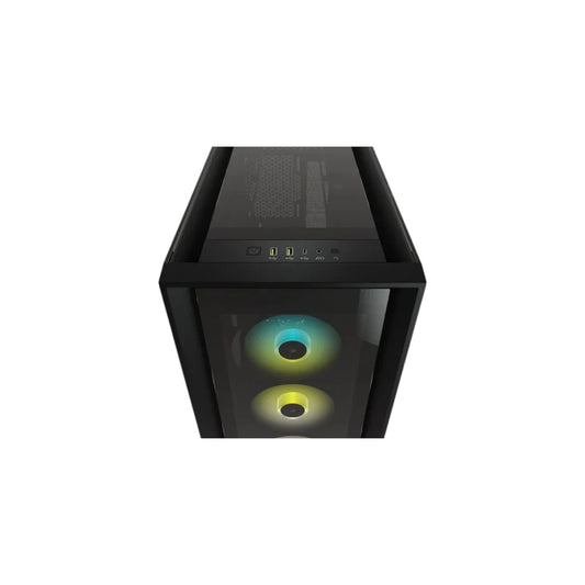Corsair iCUE 5000X RGB Tempered Glass Mid-Tower ATX PC Smart Case Black