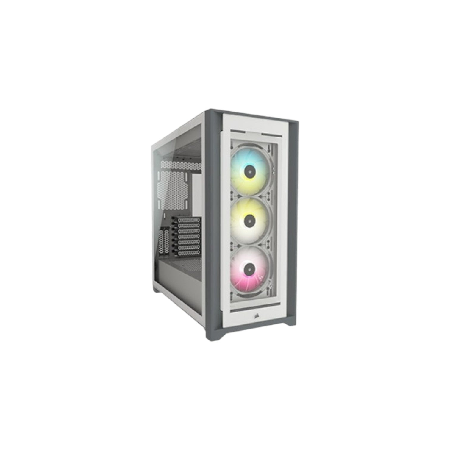 Corsair iCUE 5000X RGB Tempered Glass Mid-Tower ATX PC Smart Case - White (PCCC9211)