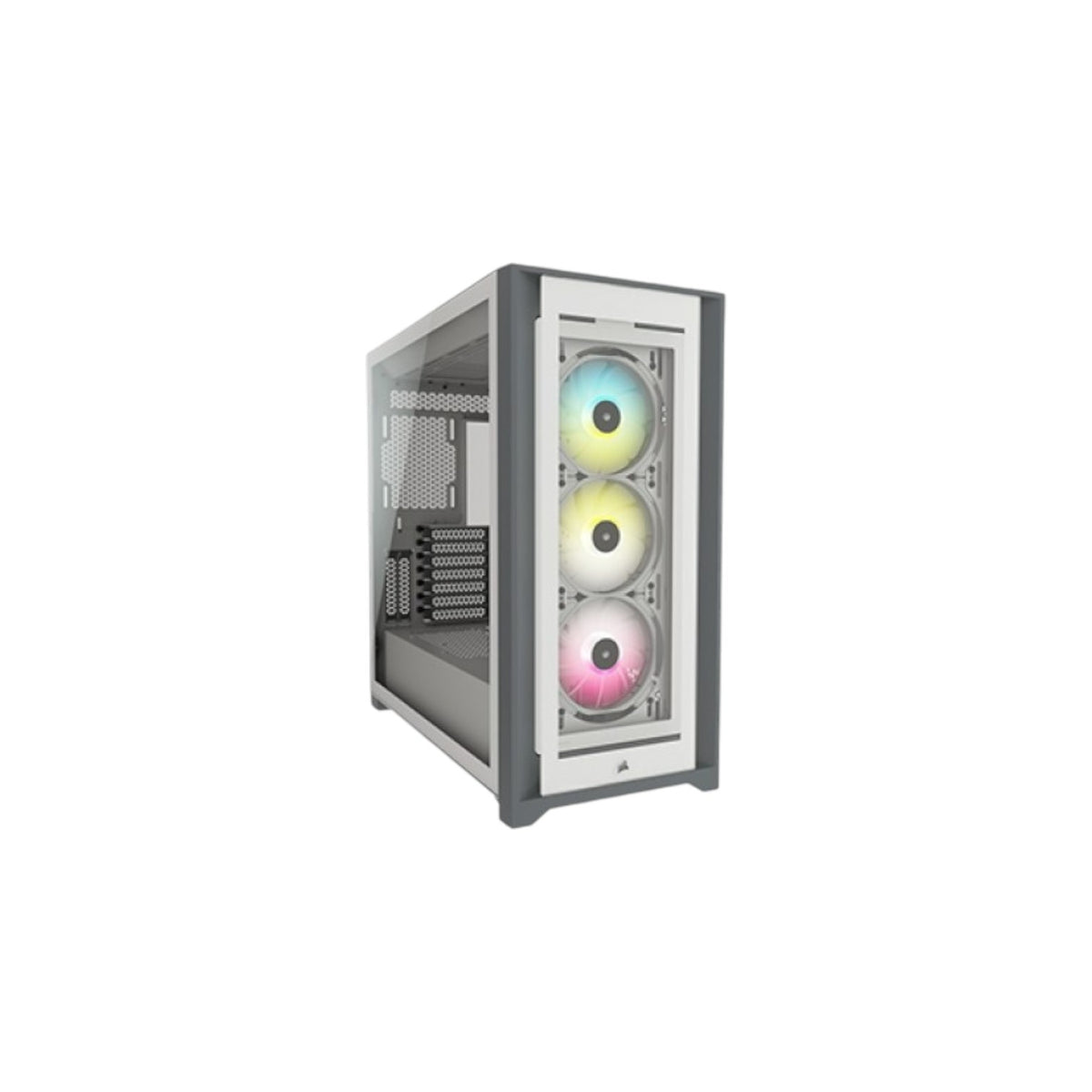 Corsair iCUE 5000X RGB Tempered Glass Mid-Tower ATX PC Smart Case - White (PCCC9211)