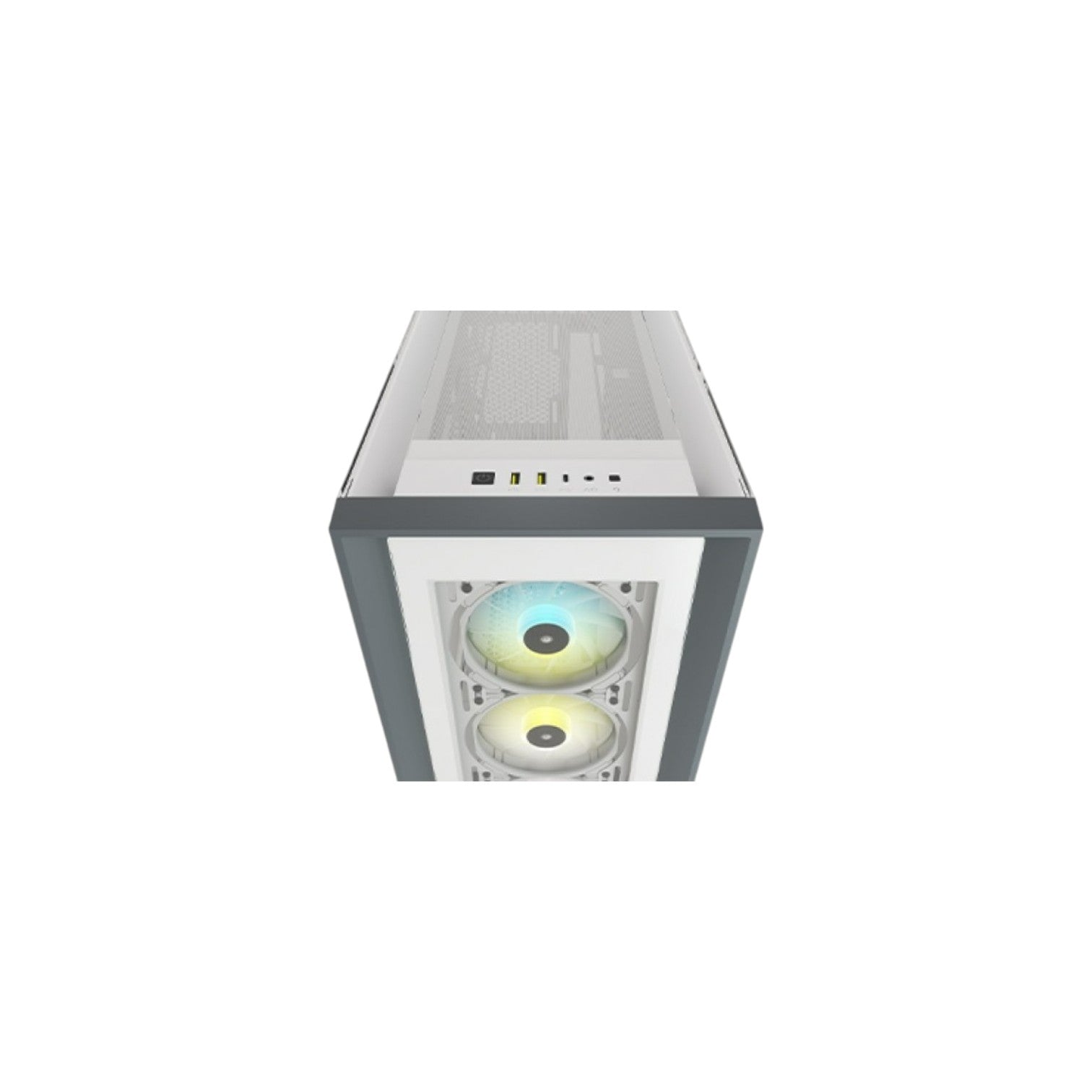 Corsair iCUE 5000X RGB Tempered Glass Mid-Tower ATX PC Smart Case - White (PCCC9211)