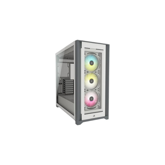 Corsair iCUE 5000X RGB Tempered Glass Mid-Tower ATX PC Smart Case - White