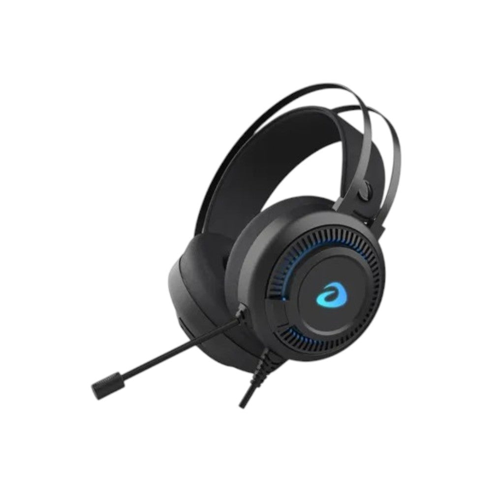 Dareu EH416s wired gaming headset featuring immersive sound quality, comfortable ergonomic design, and customizable RGB lighting effects.