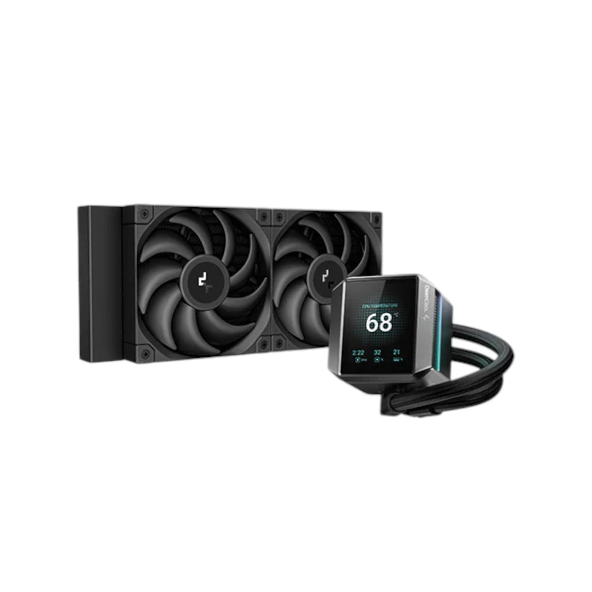 DeepCool MYSTIQUE 240 240mm Liquid CPU Cooler with TFT LCD Screen (CPUDP17203)