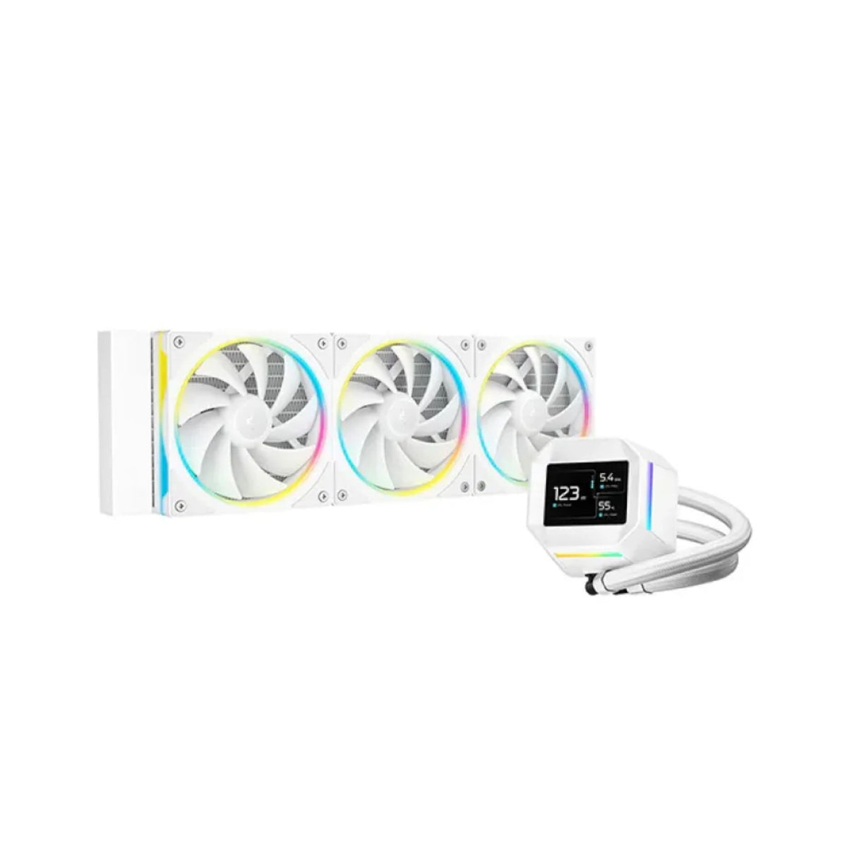 Deepcool LM360 WH ARGB 360mm Liquid CPU Cooler With Display (CPUDP17222)