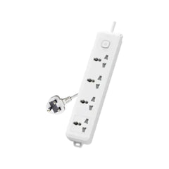 Deli CT703ES 3 Pin 4 Port 3 Meter Power Strip With Surge Protection