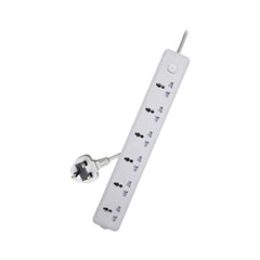 Deli CT705ES 3 Pin 6 Port 3 Meter Power Strip With Surge Protection