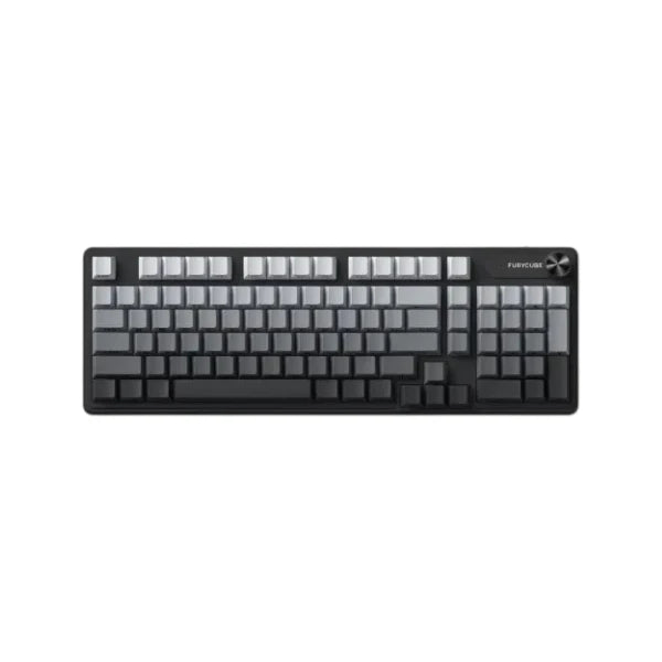 Furycube IP98 RGB mechanical gaming keyboard in Gradient Grey featuring customizable backlighting and a compact layout.