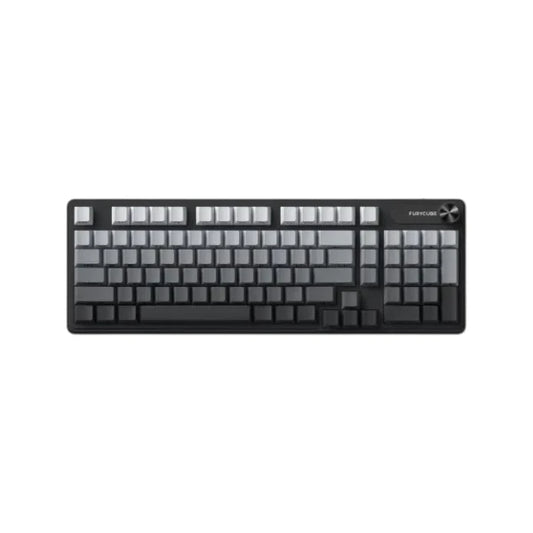 Furycube IP98 RGB mechanical gaming keyboard in Gradient Grey featuring customizable backlighting and a compact layout.