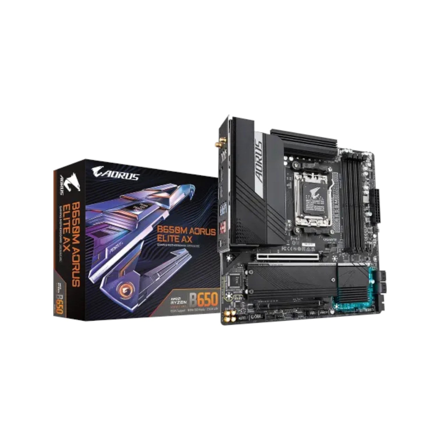 GIGABYTE B650M AORUS ELITE AX DDR5 AMD AM5 Micro-ATX Motherboard (MGBAMD5612)