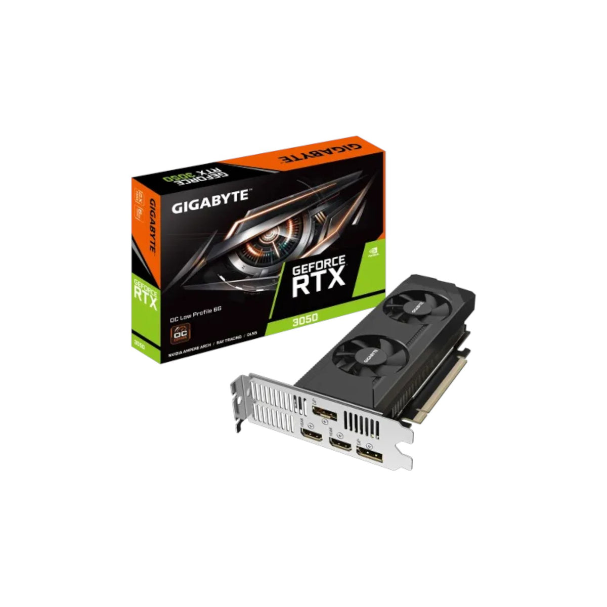 GIGABYTE GeForce RTX 3050 OC Low Profile 6G GDDR6 Graphics Card (GCGB91140)