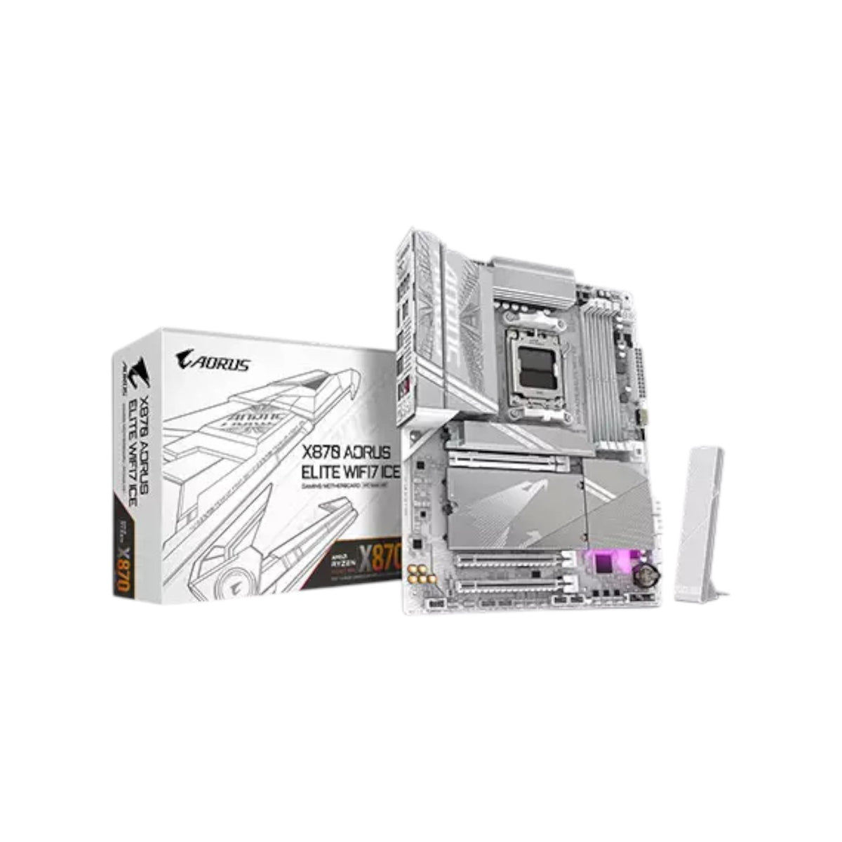 GIGABYTE X870 AORUS ELITE WIFI7 ICE DDR5 AMD AM5 ATX Motherboard (MGBAMD5605)