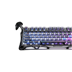 GravaStar Mercury K1 Pro Special Edition mechanical keyboard featuring a cyberpunk aesthetic and vibrant RGB LED backlighting.