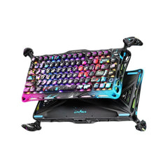 GravaStar Mercury V75 Pro 75% magnetic switch gaming keyboard featuring a vibrant Neon Graffiti finish and colorful RGB backlighting.