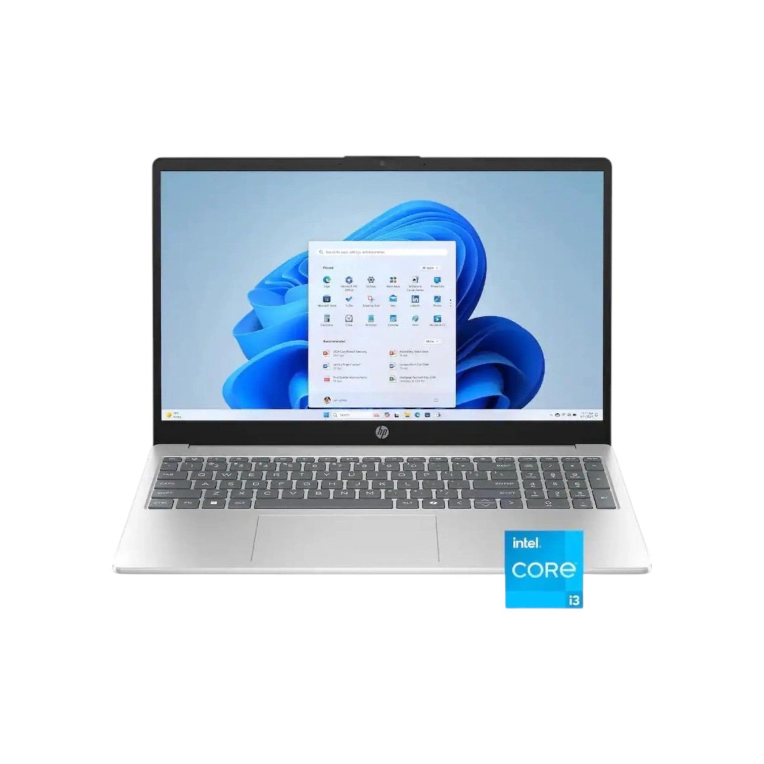 HP - 15.6" Laptop, Intel Core i3-N305 Processor, 8GB Memory - 128GB UFS, Windows 11 Home, Natural Silver (15-fd0113dx) (LHP1626)