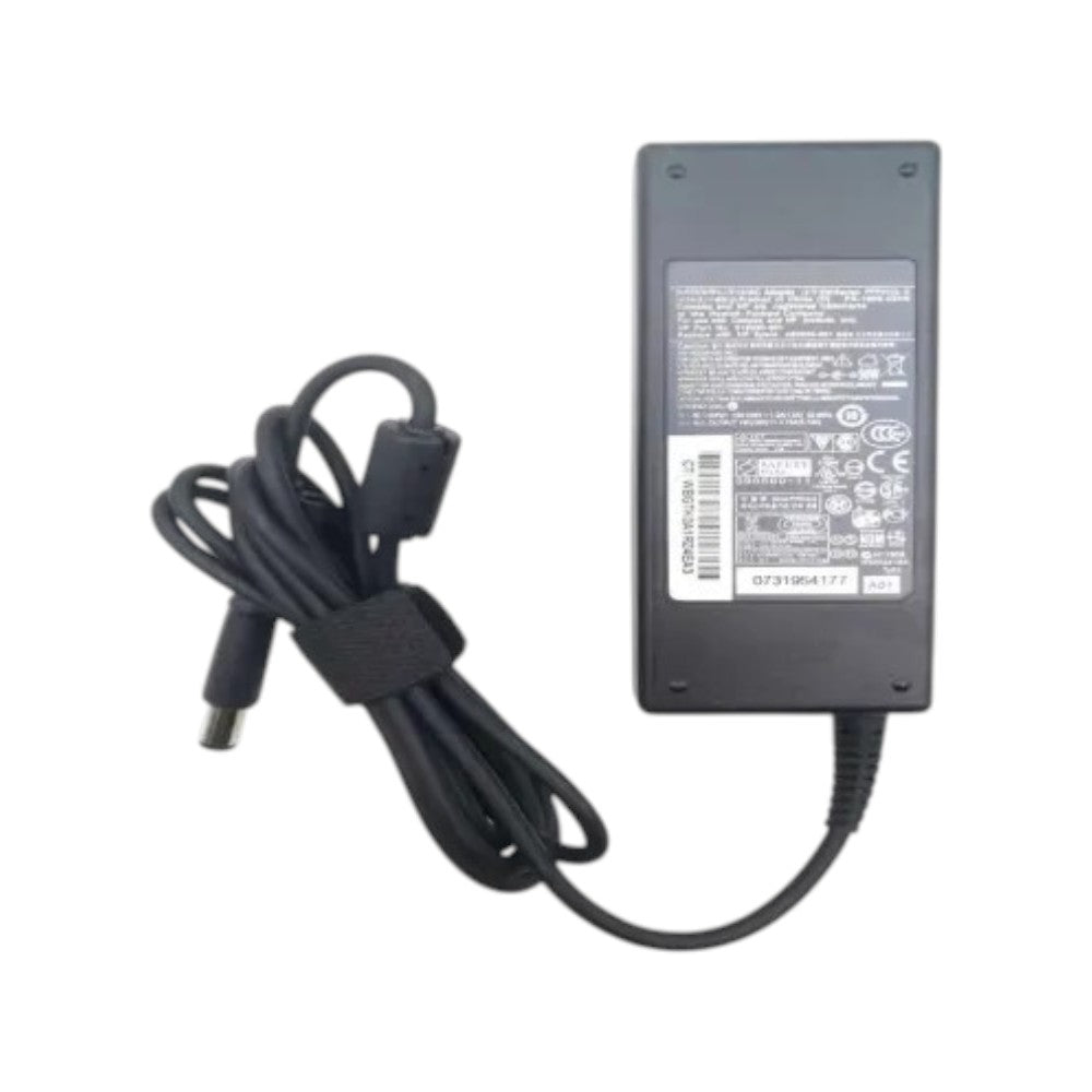 HP CQ40 90W laptop power adapter charger featuring 19.5V 4.74A output and attached black cable.