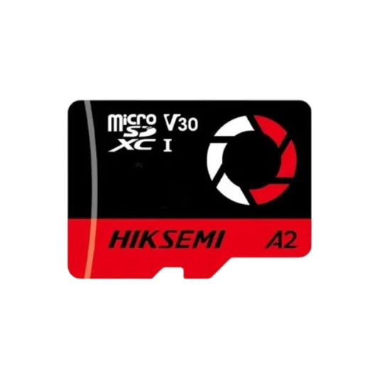 Hiksemi Capture E3 series 64GB MicroSDXC memory card with high-speed flash storage branding.