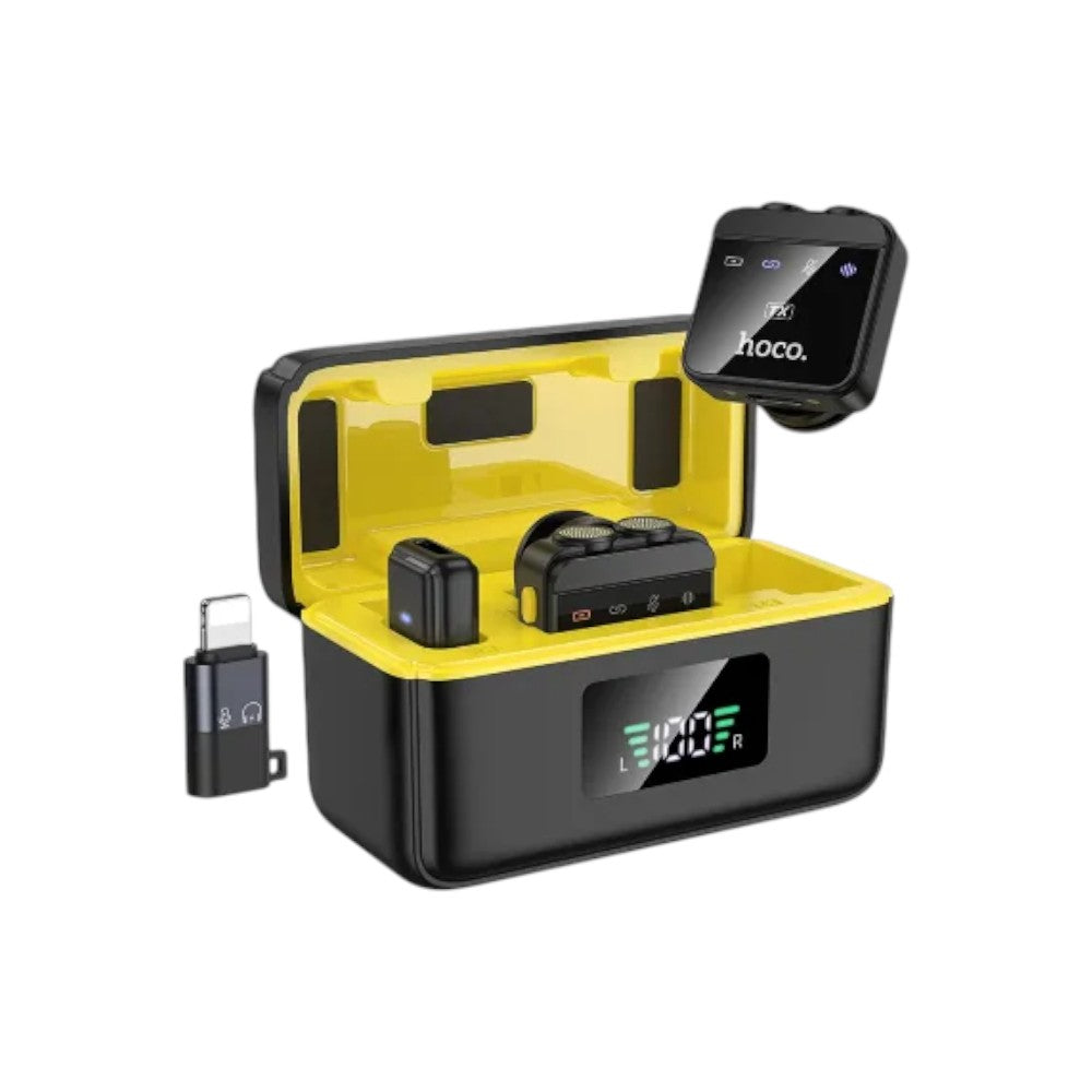 Hoco L17 Dual Port & Mic Magnetic Lavalier Wireless Microphone (MPHH17201)