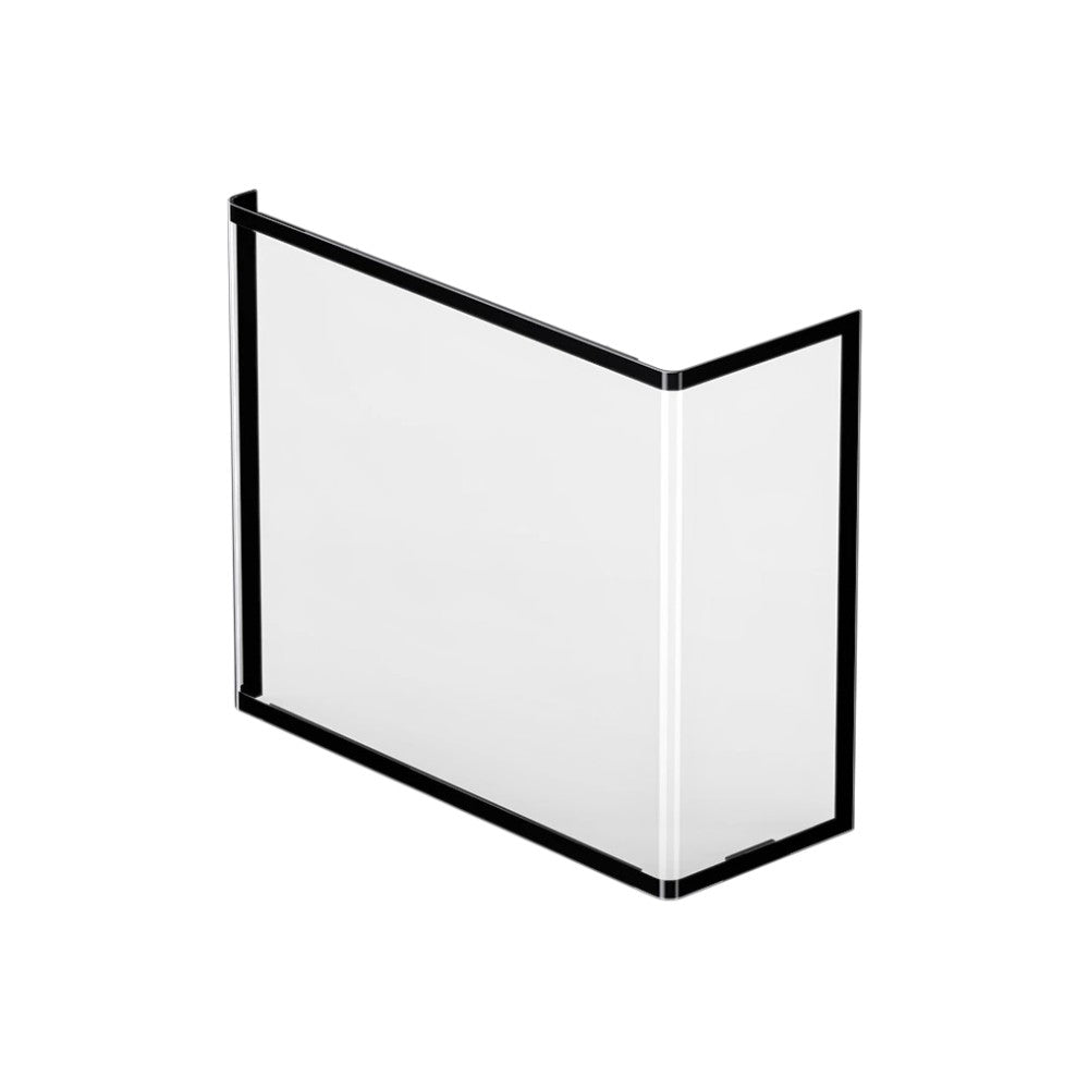 Jonsbo TK-4 dual-chamber ATX computer case in black with premium wood trim accents and panoramic curved glass panel.