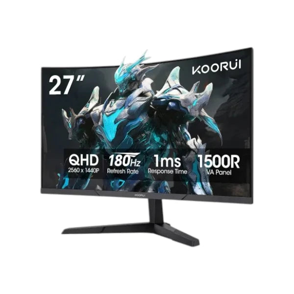 KOORUI 27E6QCA 27" 180Hz 2K QHD VA Curved Gaming Monitor