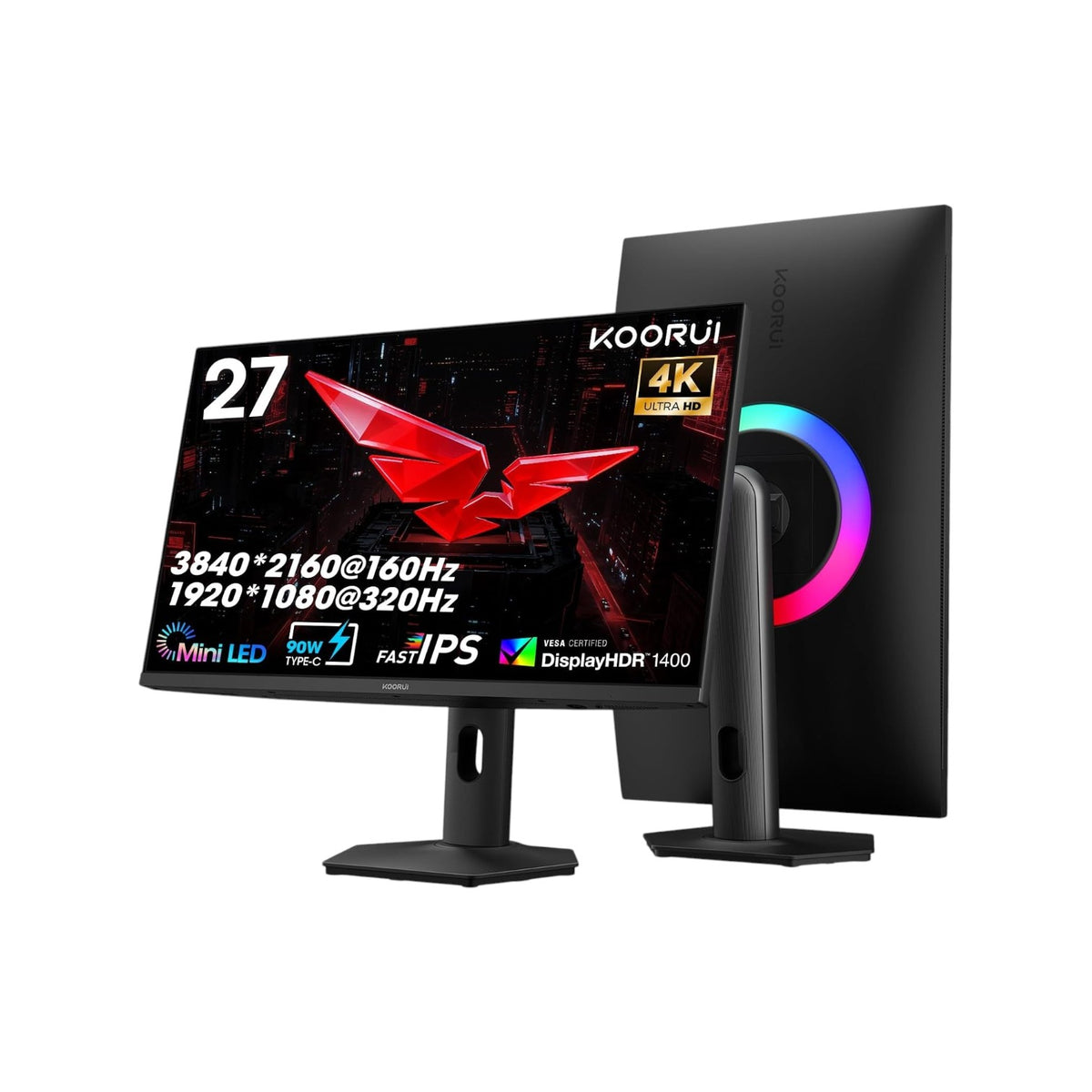 KOORUI S2741LM 27" 320Hz 4K UHD Mini LED Gaming Monitor