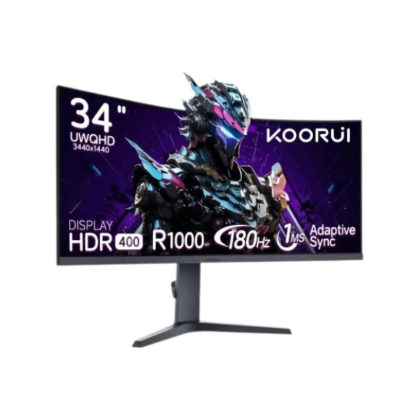KOORUI 34E6UC 34" 180Hz WQHD VA Curved Gaming Monitor