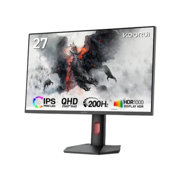 KOORUI S2721PM 27" 2K QHD 200Hz 1ms QD Mini-LED Gaming Monitor