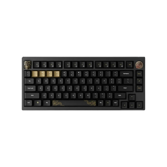 Keychron Black Myth: Wukong edition 75% aluminum tri-mode mechanical keyboard with customized decorative Chinese mythology keycaps.