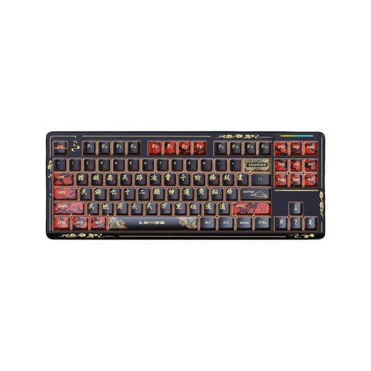 Lingbao K87 Pro tri-mode mechanical keyboard in Black Myth: Wukong special edition custom theme.