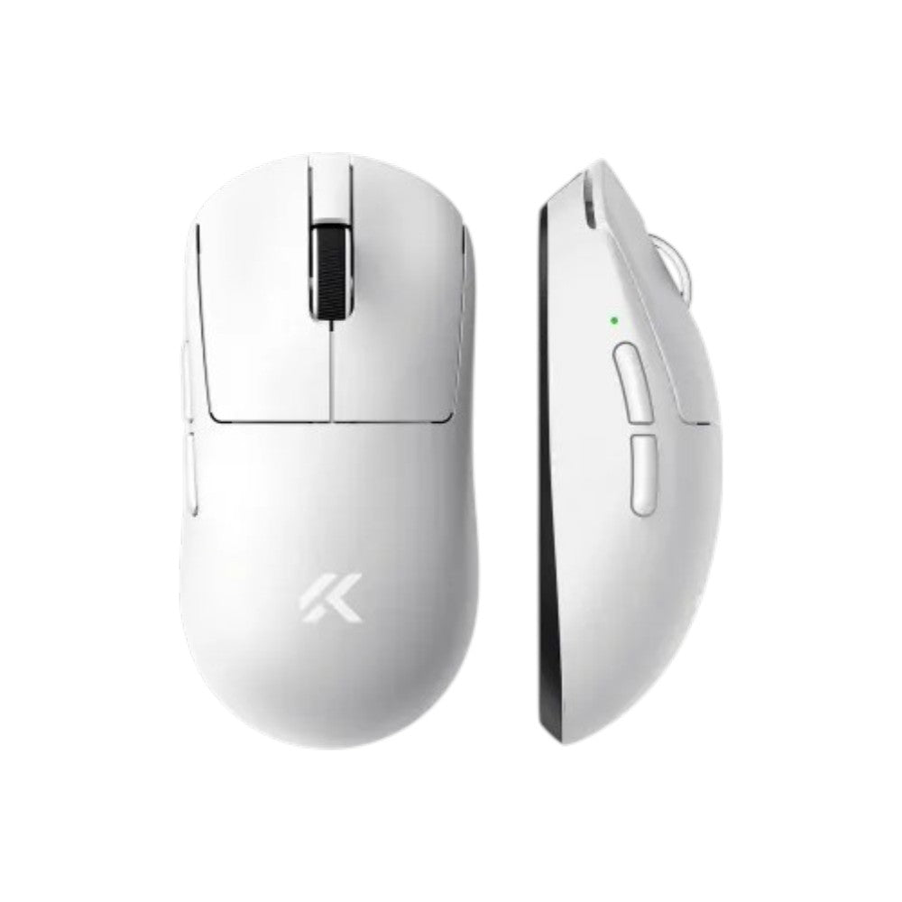 MCHOSE A7 V2 Pro tri-mode wireless gaming mouse in black, featuring an ergonomic design engineered for high-performance esports gaming.