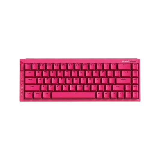 MCHOSE Ace68 Turbo Esports magnetic HE gaming keyboard in red and pink.