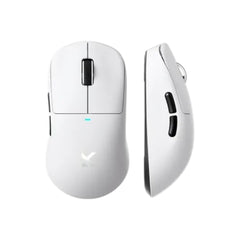 MCHOSE M7 tri-mode wireless gaming mouse in white with black buttons.
