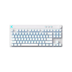 MCHOSE Mix87 HE magnetic switch gaming keyboard featuring blue accents.