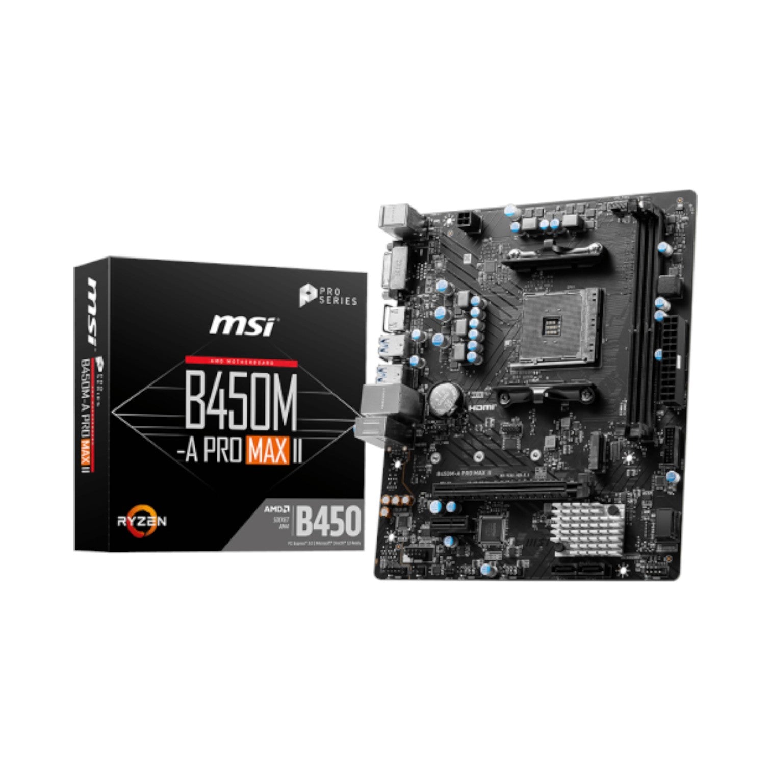 MSI B450M-A PRO MAX II AMD AM4 Motherboard (MMSIAMD5245)