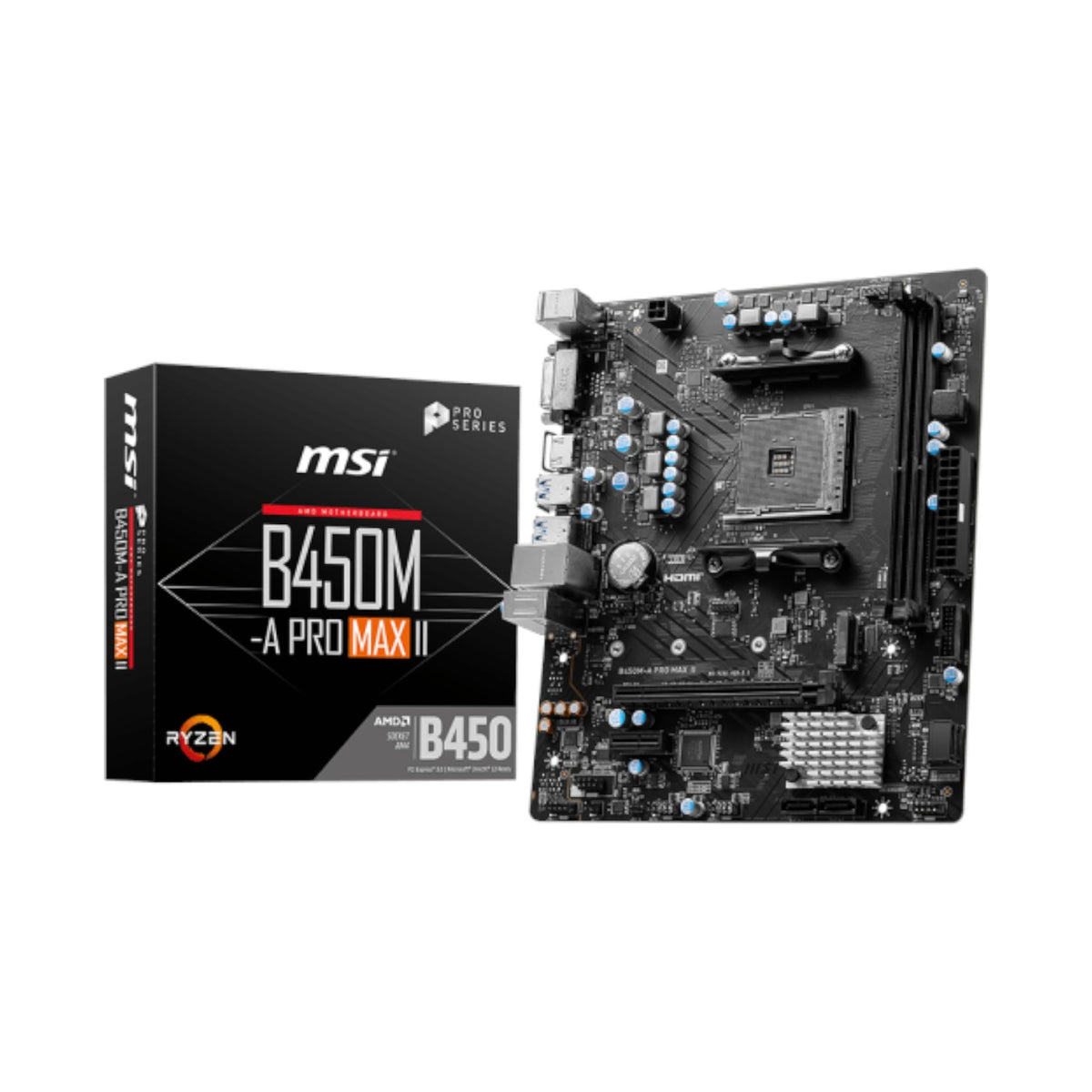 MSI B450M-A PRO MAX II AMD AM4 Motherboard (MMSIAMD5245)