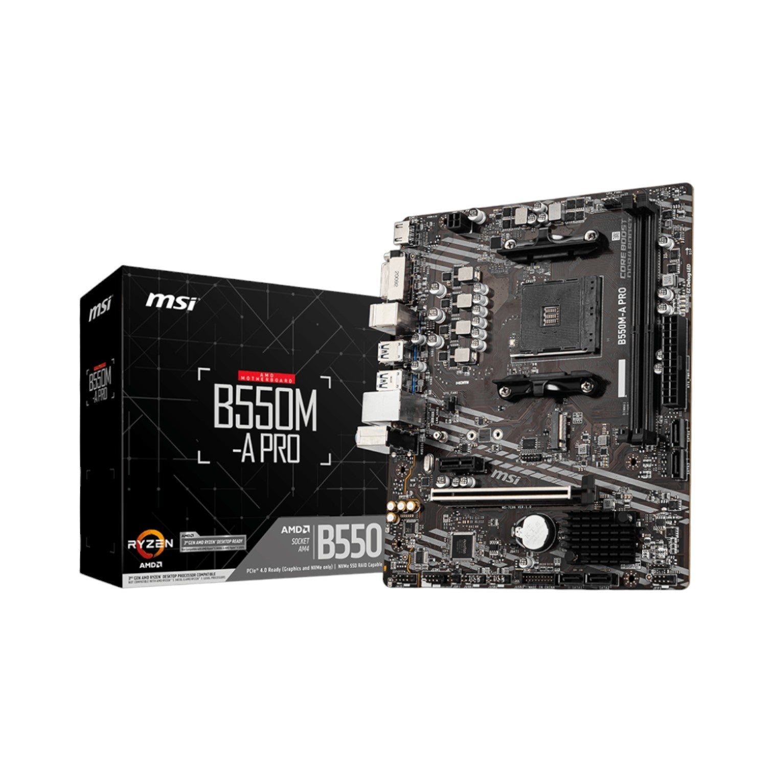 MSI B550M-A PRO DDR4 AMD AM4 Micro ATX Motherboard (MMSIAMD5244)