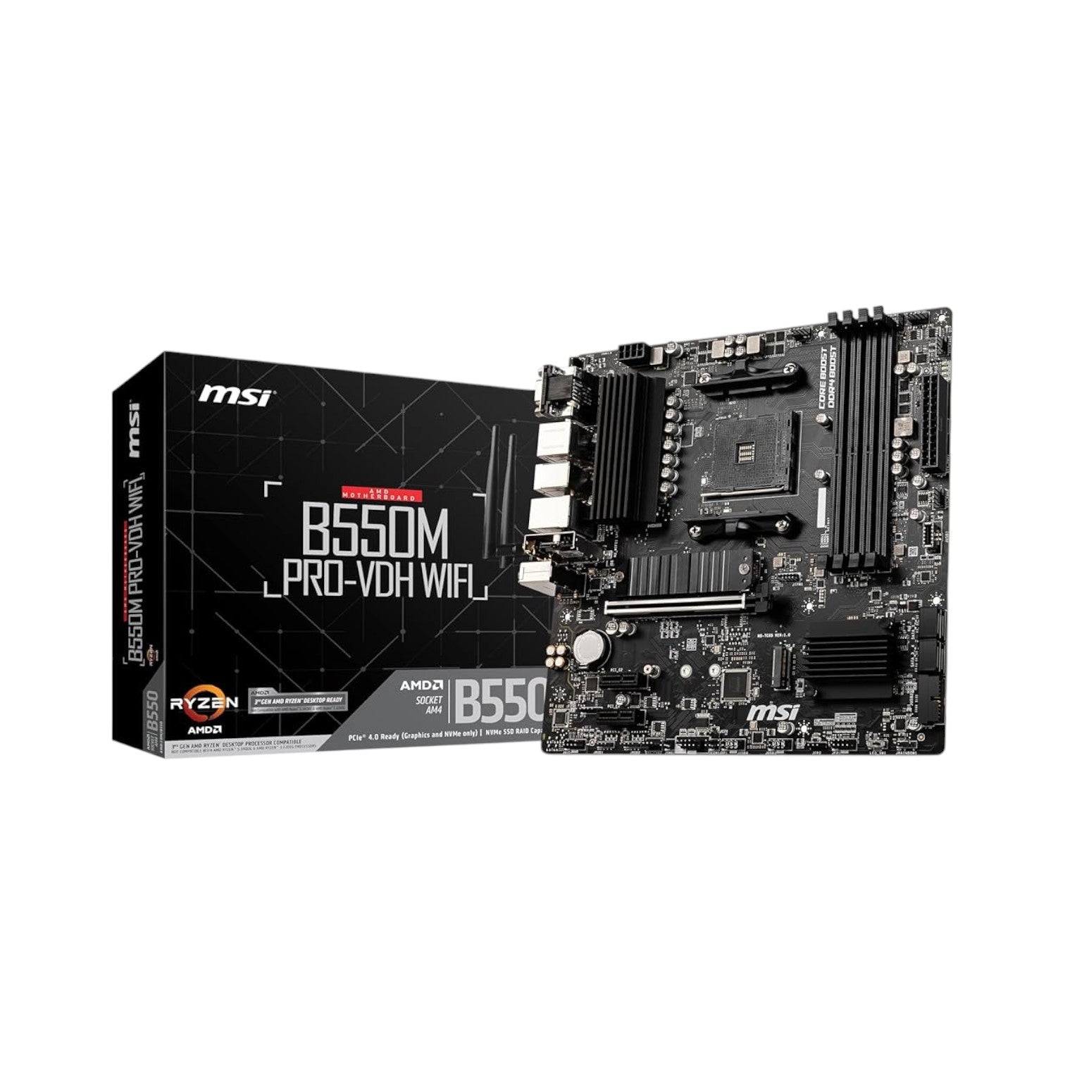 MSI B550M Pro-VDH AMD AM4 DDR4 Micro-ATX Motherboard (MMSIAMD5239)