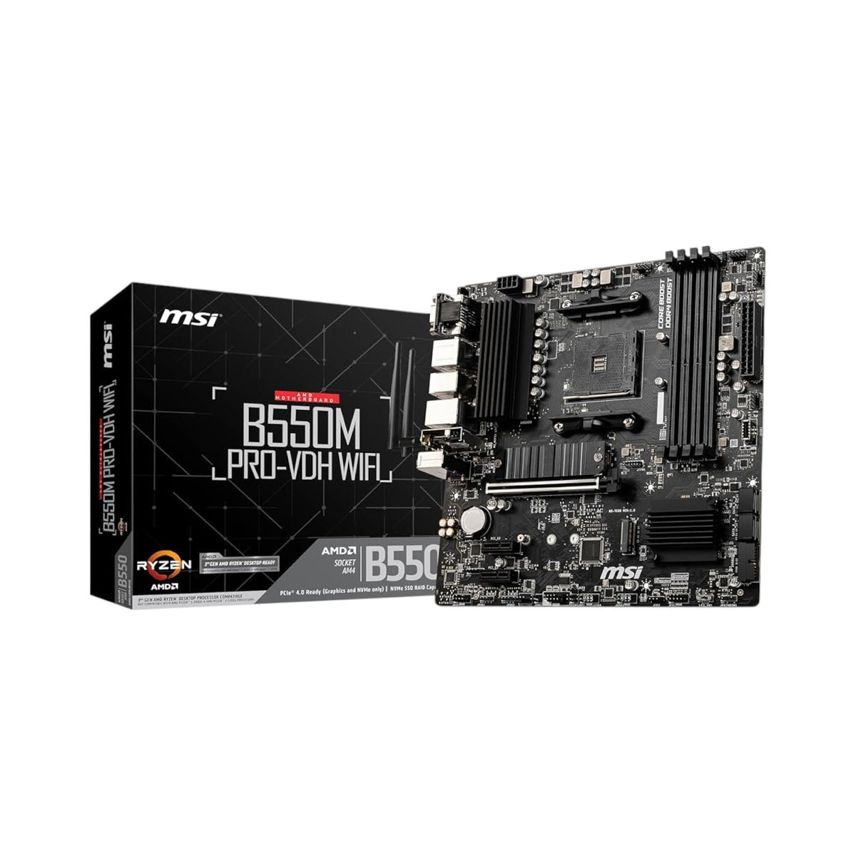 MSI B550M Pro-VDH AMD AM4 DDR4 Micro-ATX Motherboard (MMSIAMD5239)