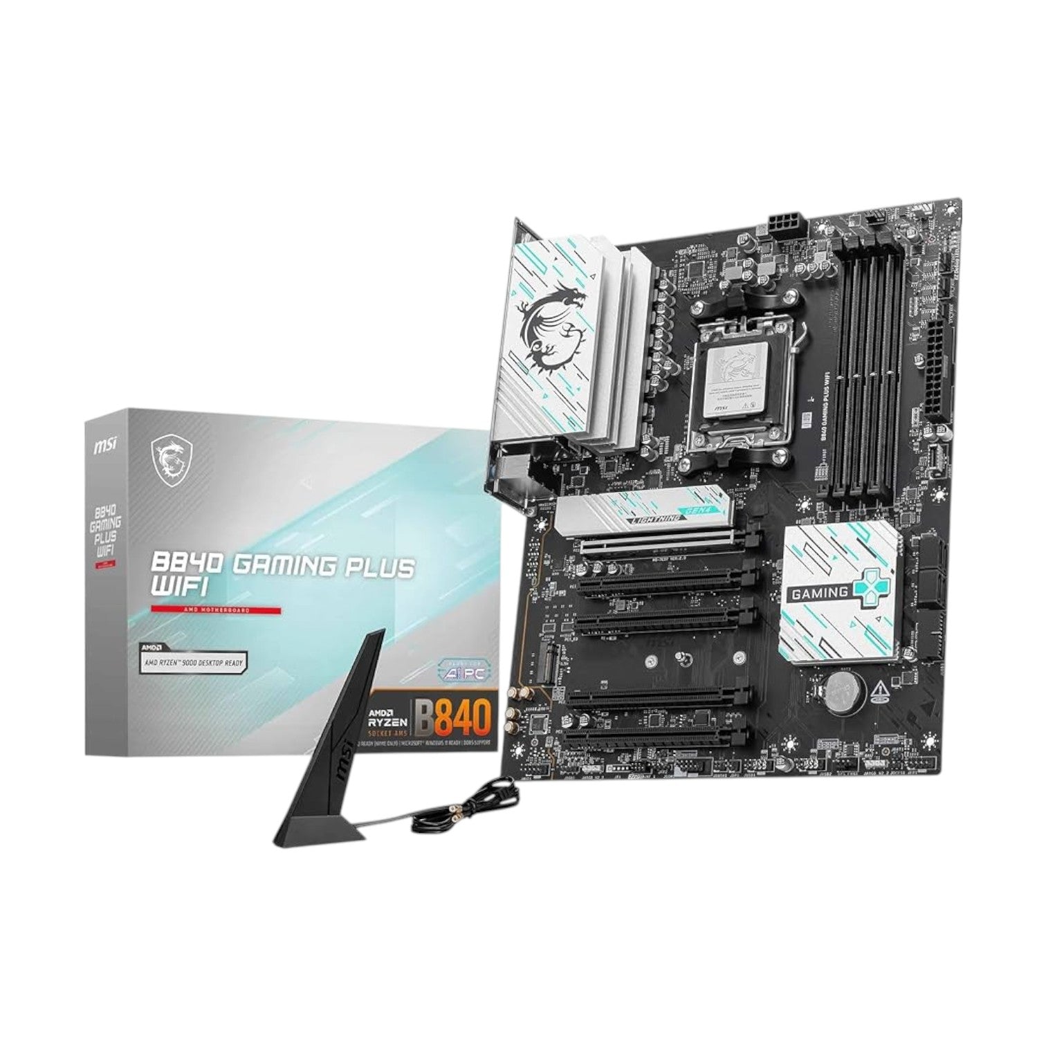 MSI B840 GAMING PLUS WIFI AMD AM5 ATX Motherboard (MMSIAMD5225)