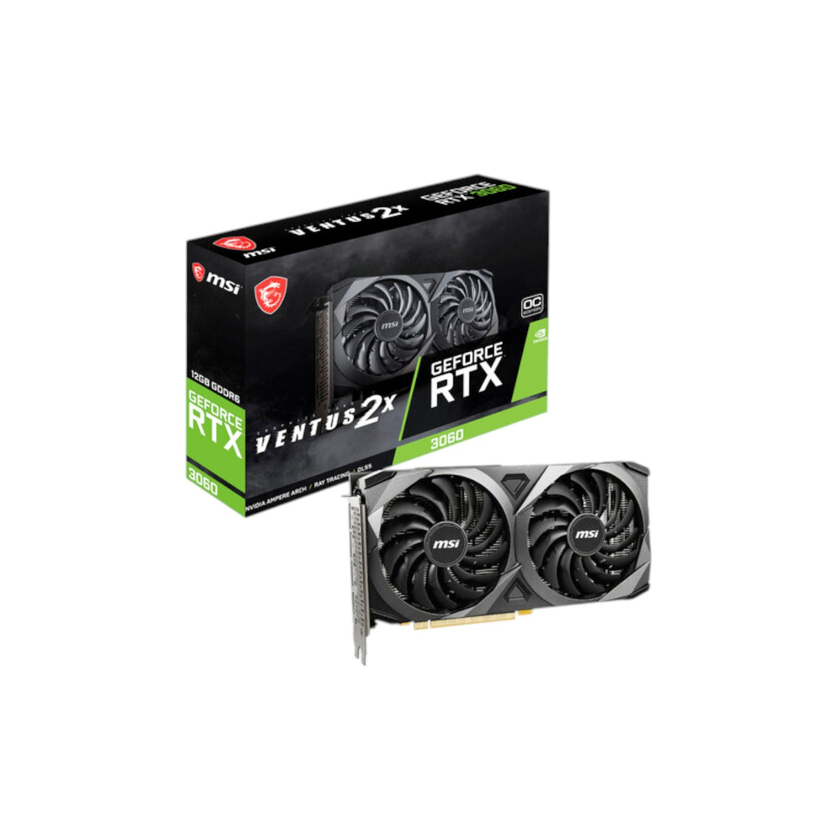 MSI GeForce RTX 3060 VENTUS 2X 12GB GDDR6 Graphics Card (GCMSI90733)