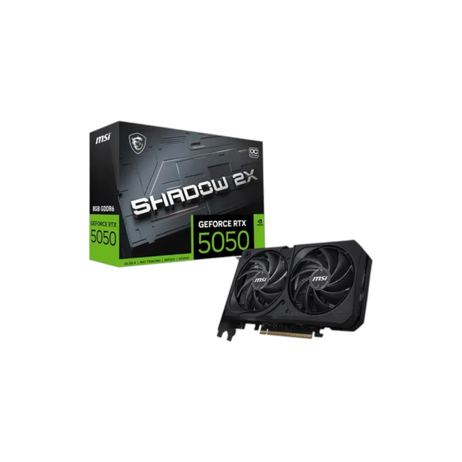MSI GeForce RTX 5050 8G SHADOW 2X OC 8GB GDDR6 Graphics Card (GCMSI90734)