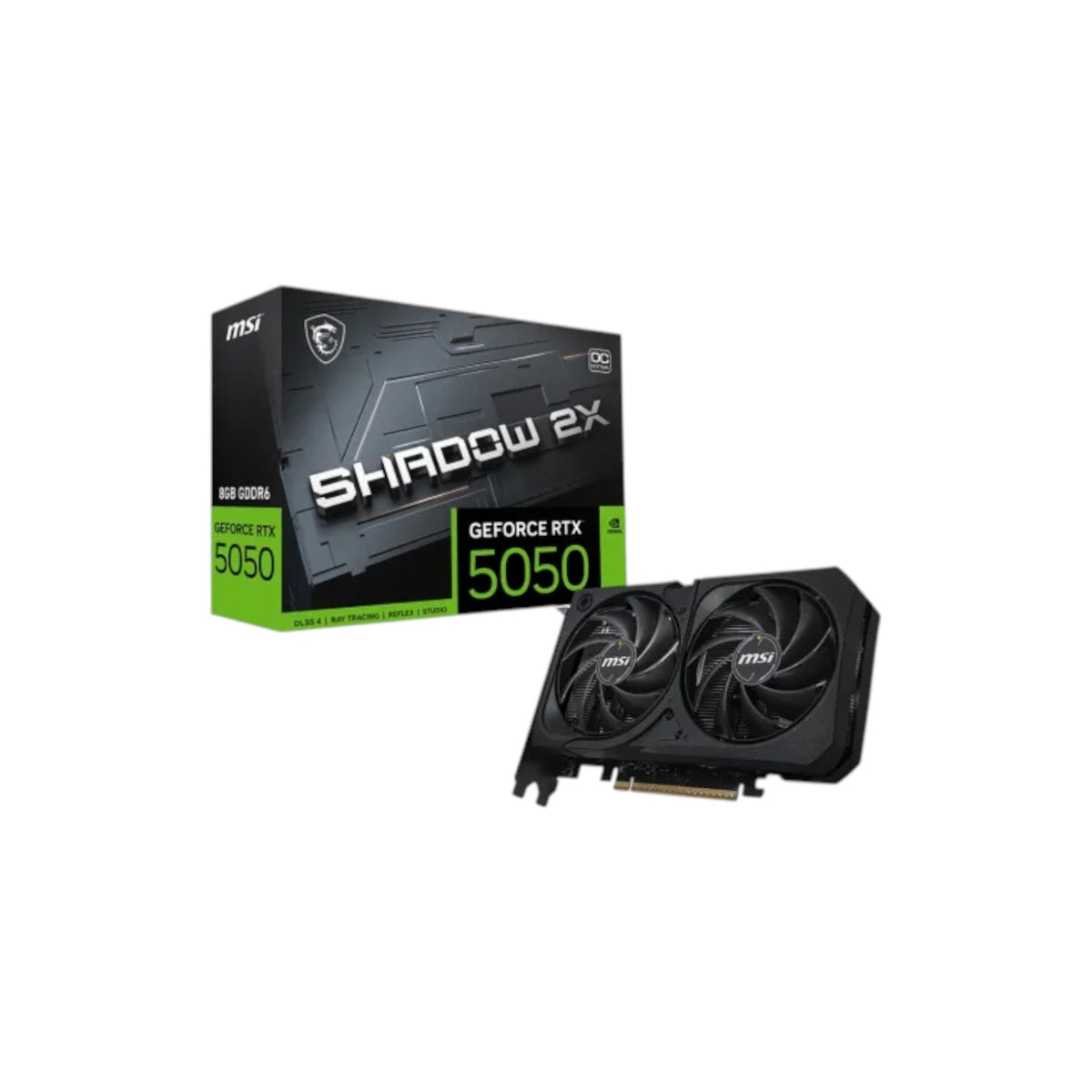 MSI GeForce RTX 5050 8G SHADOW 2X OC 8GB GDDR6 Graphics Card (GCMSI90734)