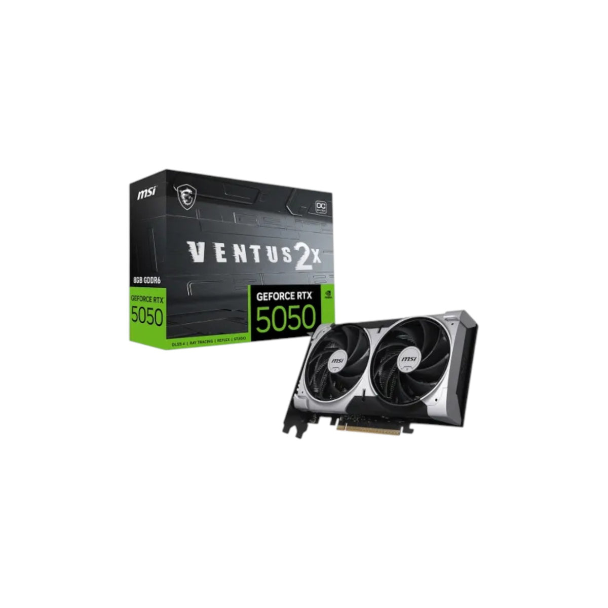 MSI GeForce RTX 5050 8G VENTUS 2X OC 8GB GDDR6 Graphics Card (GCMSI90732)