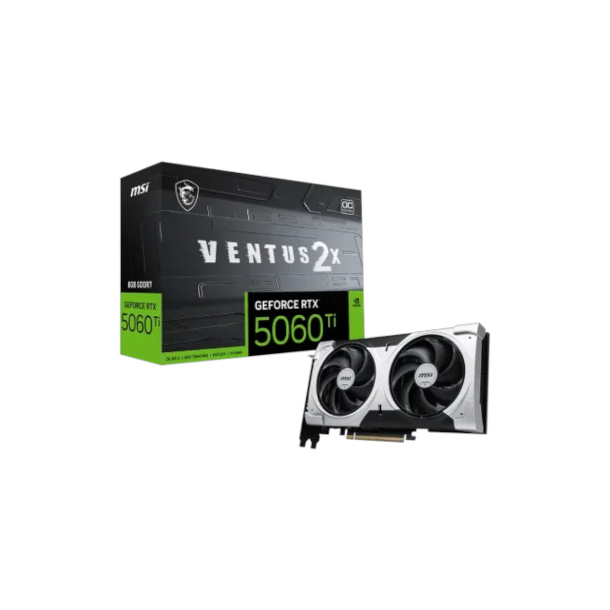 MSI GeForce RTX 5060 8G VENTUS 2X OC 8GB GDDR7 Graphics Card (GCMSI90731)