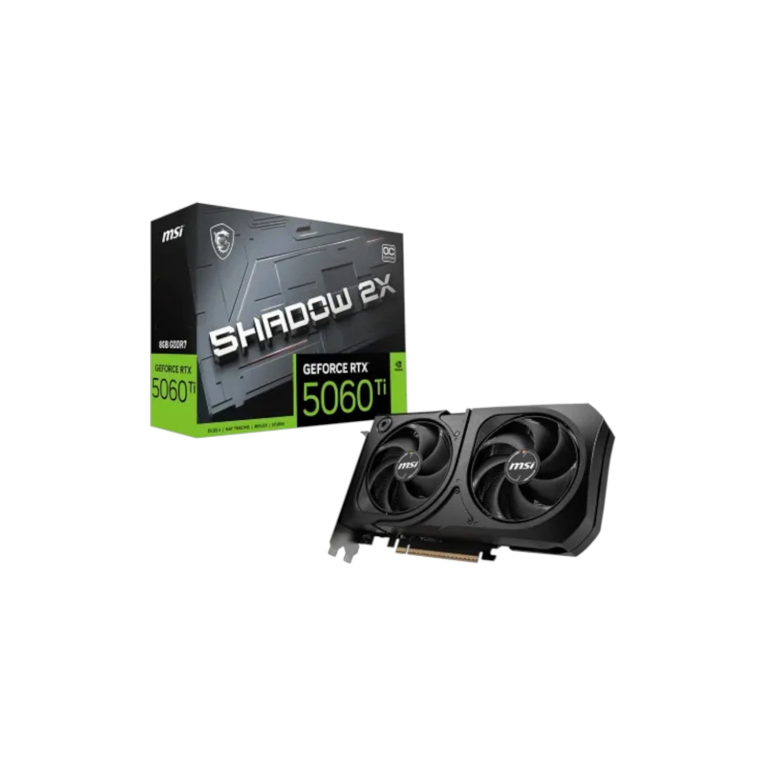 MSI GeForce RTX 5060 Ti 8G SHADOW 2X OC PLUS 8GB GDDR7 Graphics Card (GCMSI90729)