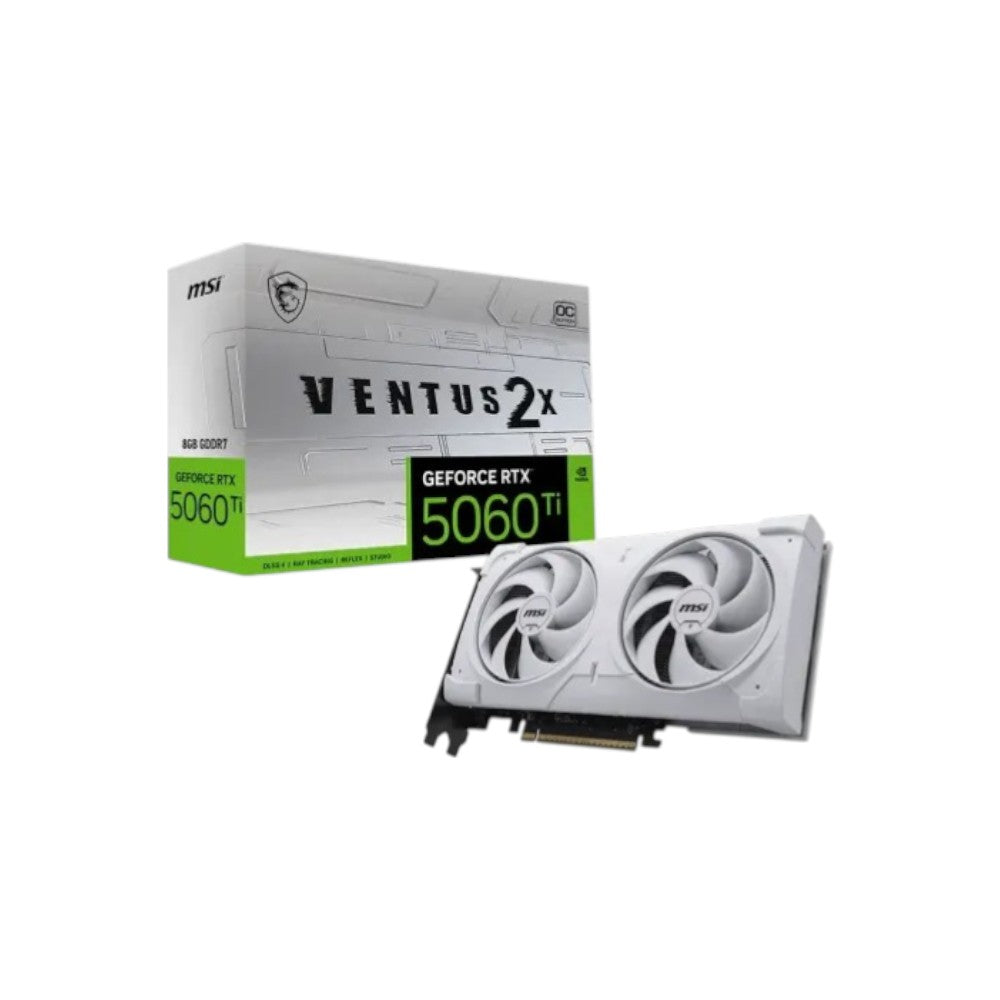 MSI GeForce RTX 5060 Ti 8G VENTUS 2X OC WHITE PLUS 8GB GDDR7 Graphics Card