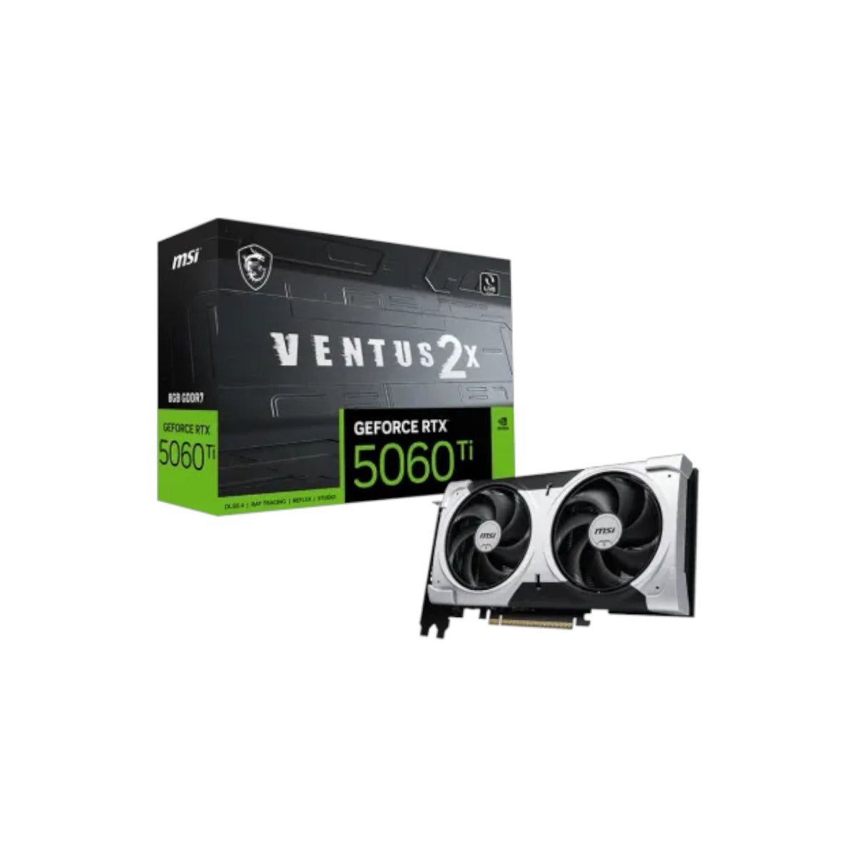 MSI GeForce RTX 5060 Ti 8G VENTUS 2X PLUS 8GB GDDR7 Graphics Card (GCMSI90725)