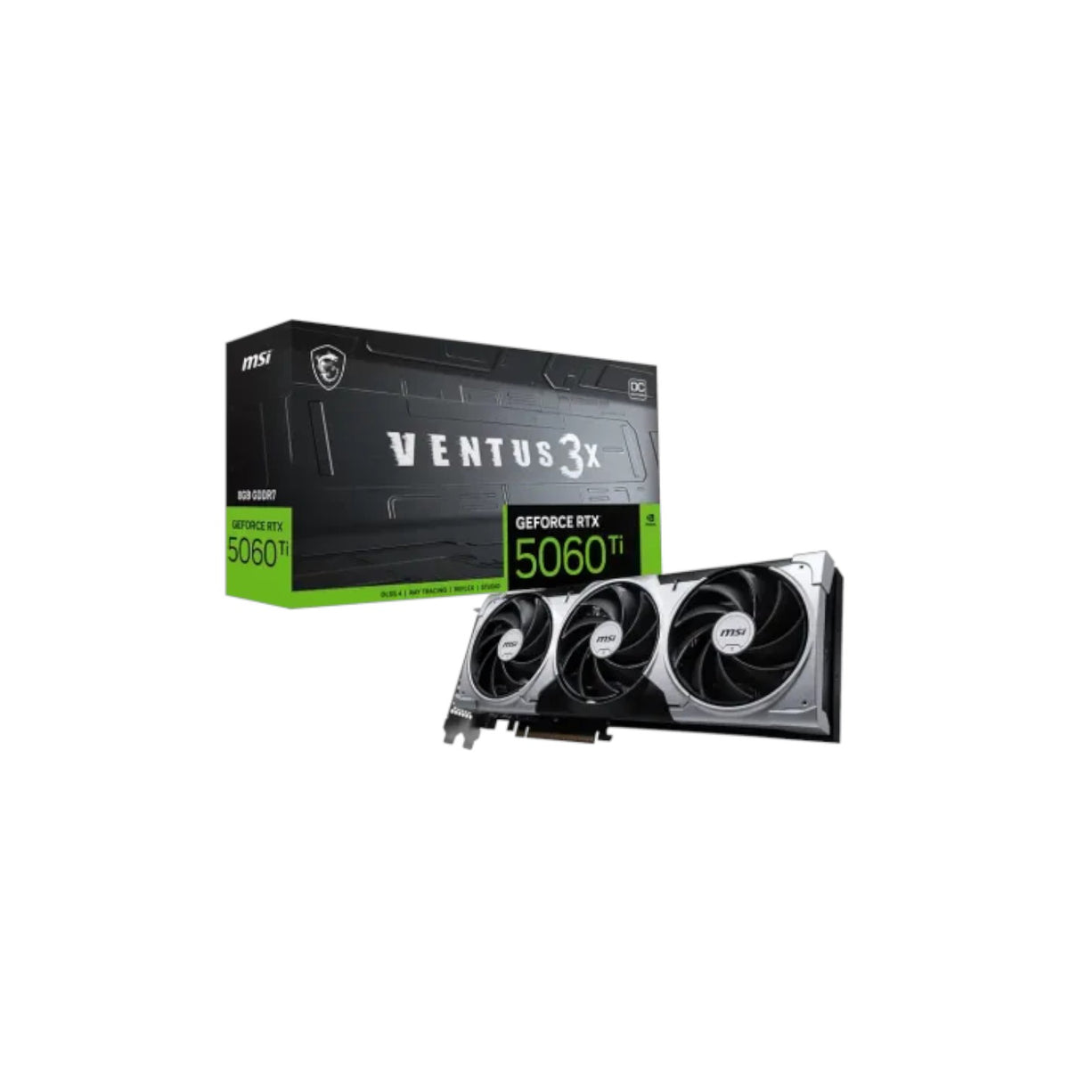 MSI GeForce RTX 5060 Ti 8G VENTUS 3X OC 8GB GDDR7 Graphics Card (GCMSI90723)